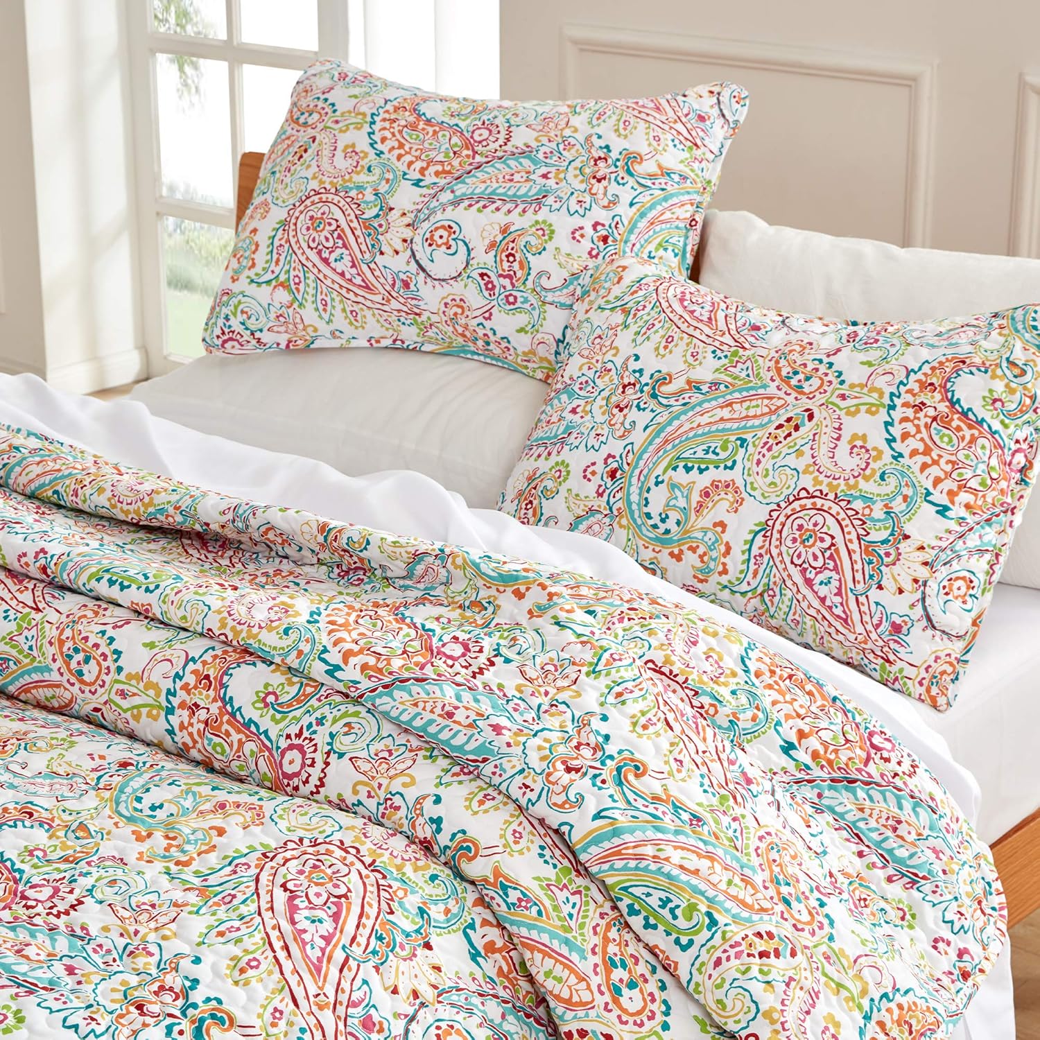 SLEEP ZONE 3-Piece Quilt Set - King Size Reversible 1