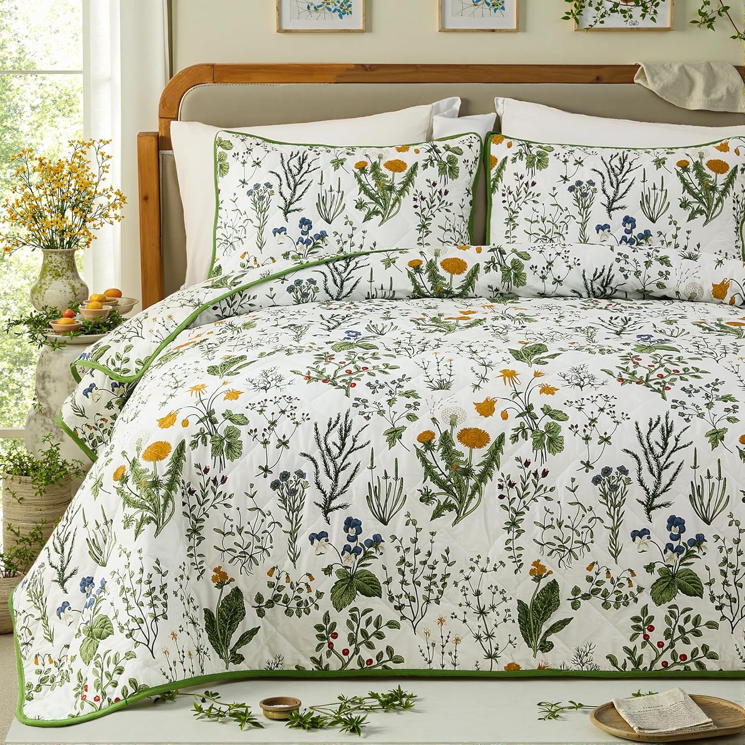 Cozaline 3-Piece Quilt Set King Size Cotton
