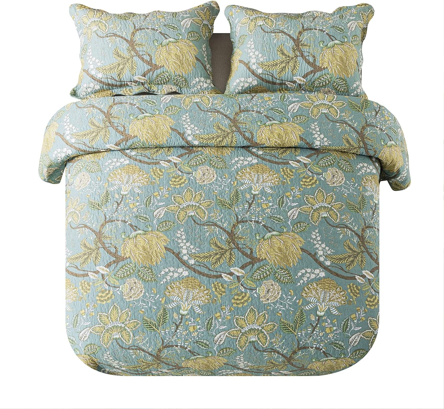 NEWLAKE Reversible Patchwork Quilt Set Queen Size