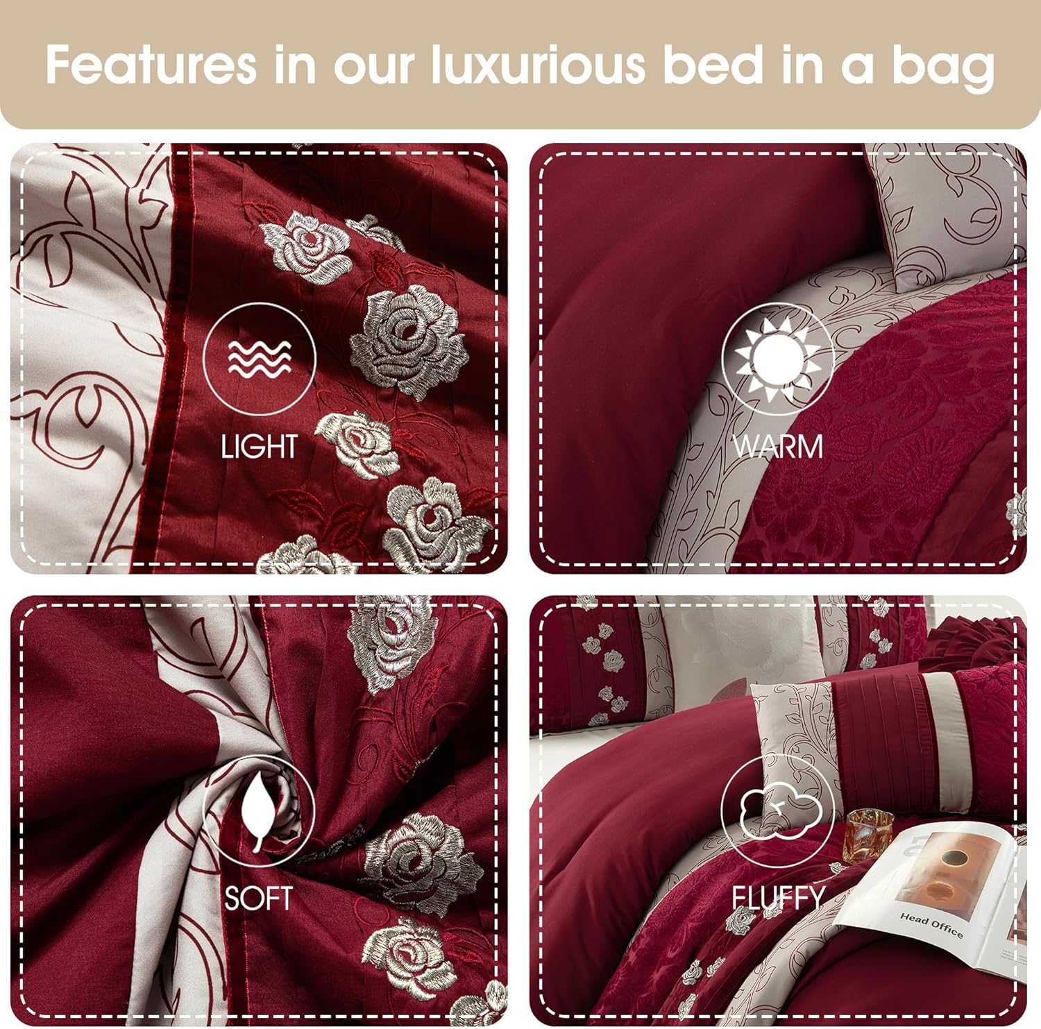 Stratford Park Floral 7-Piece Comforter Set California King