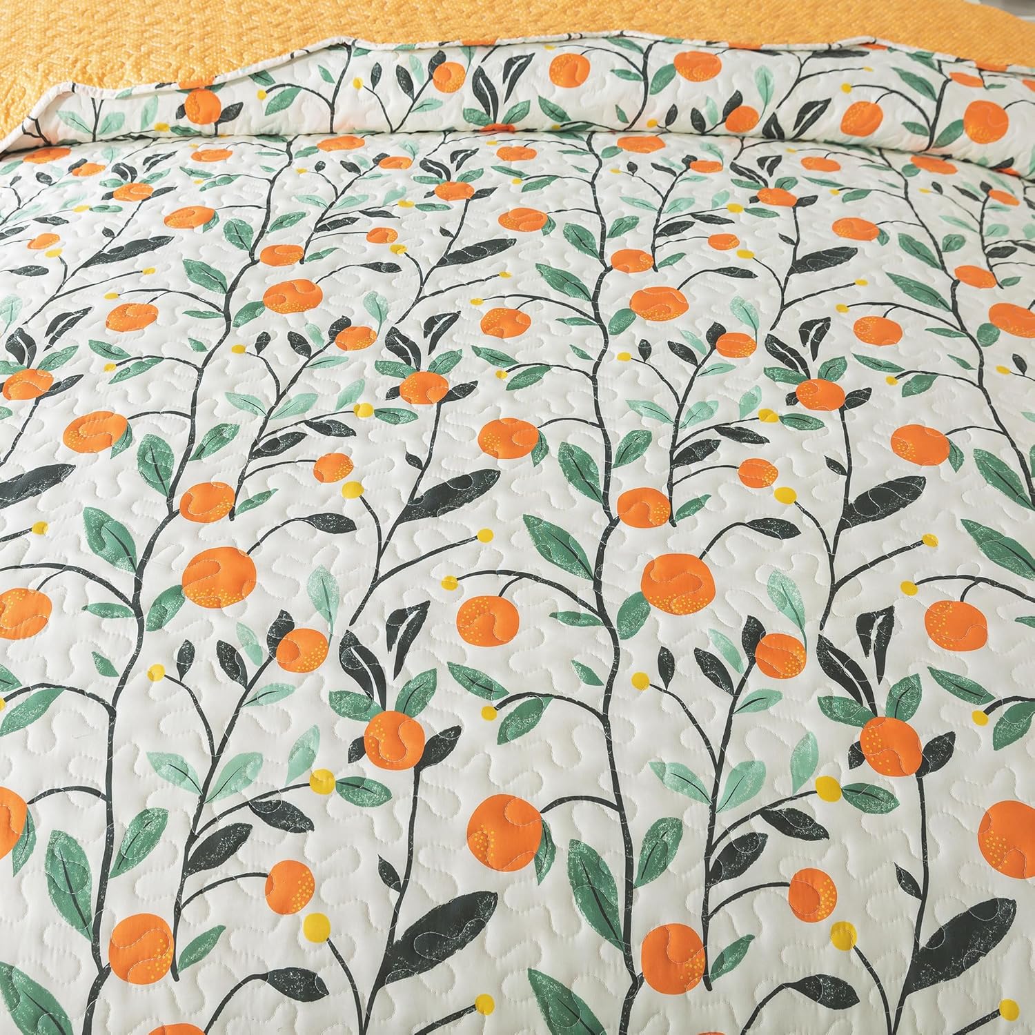 HoneiLife Floral Quilt Set King Size 3-Piece