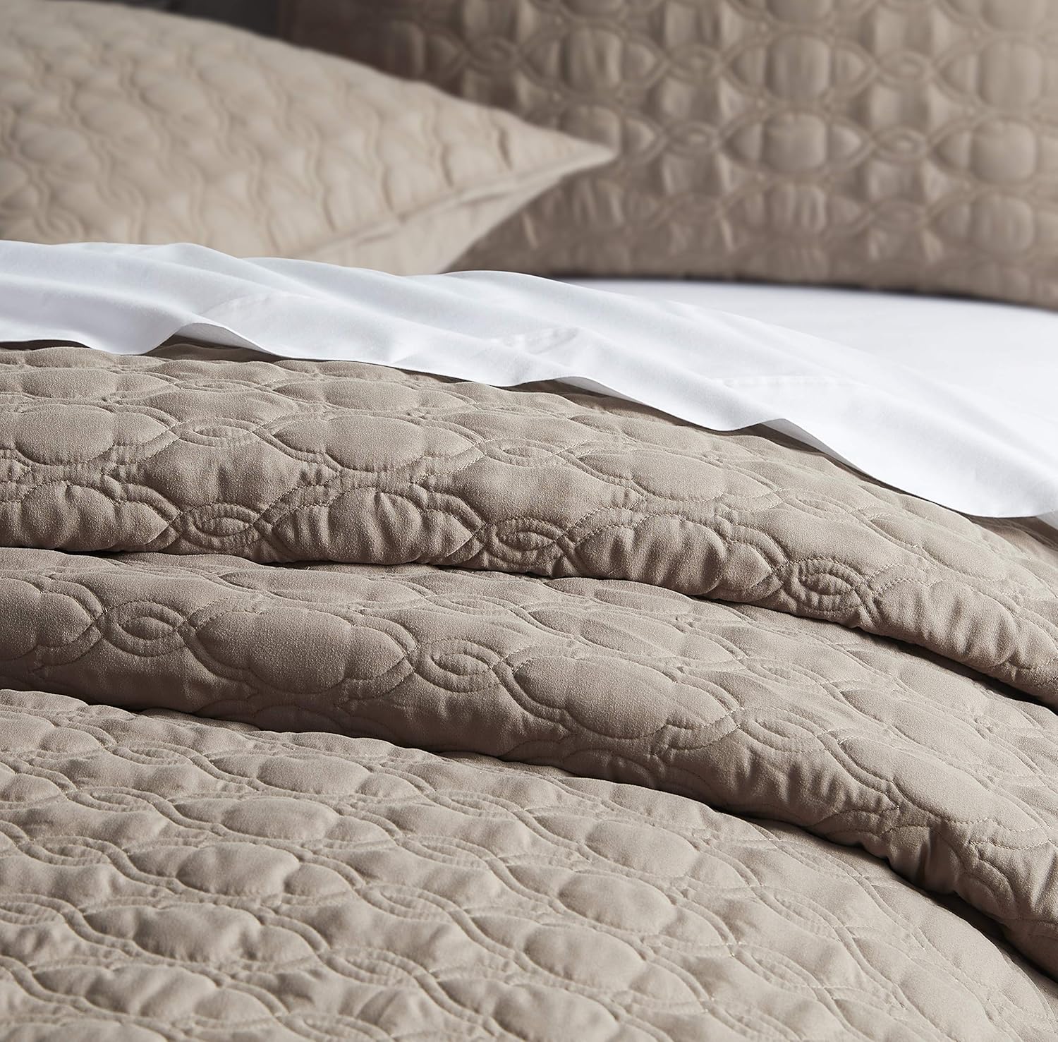BOURINA 3-Piece Quilt Set Microfiber Lightweight Queen