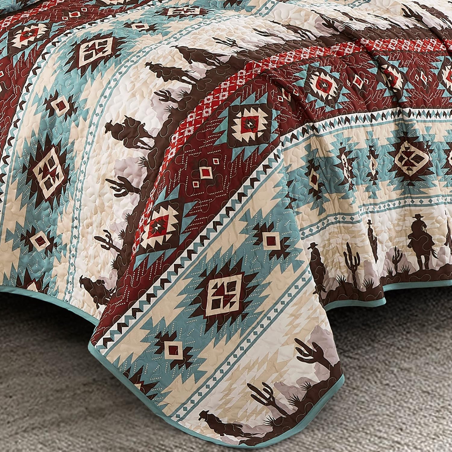 Chezmoi Collection Dune 3-Piece Quilt Set