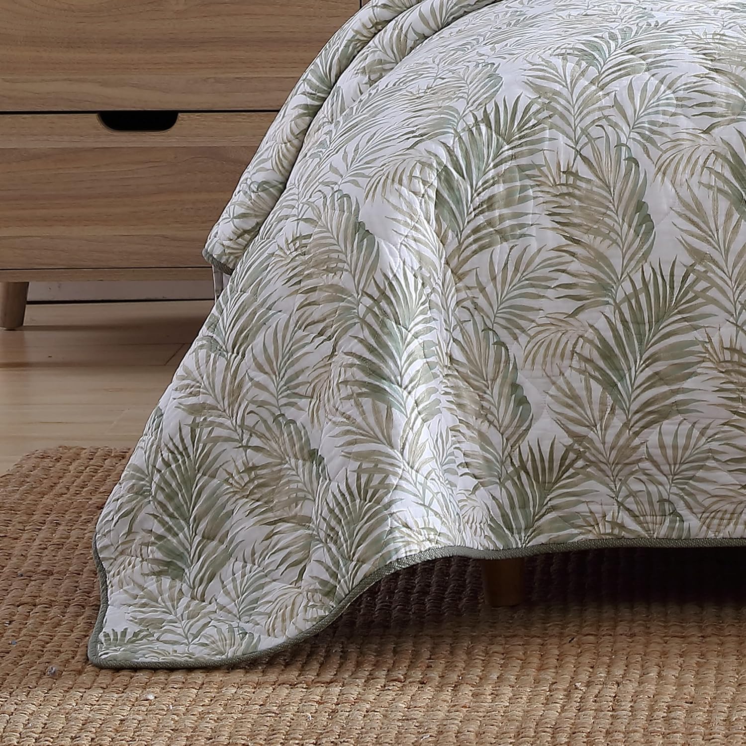Tommy Bahama Queen Quilt Set - Maui Palm Green