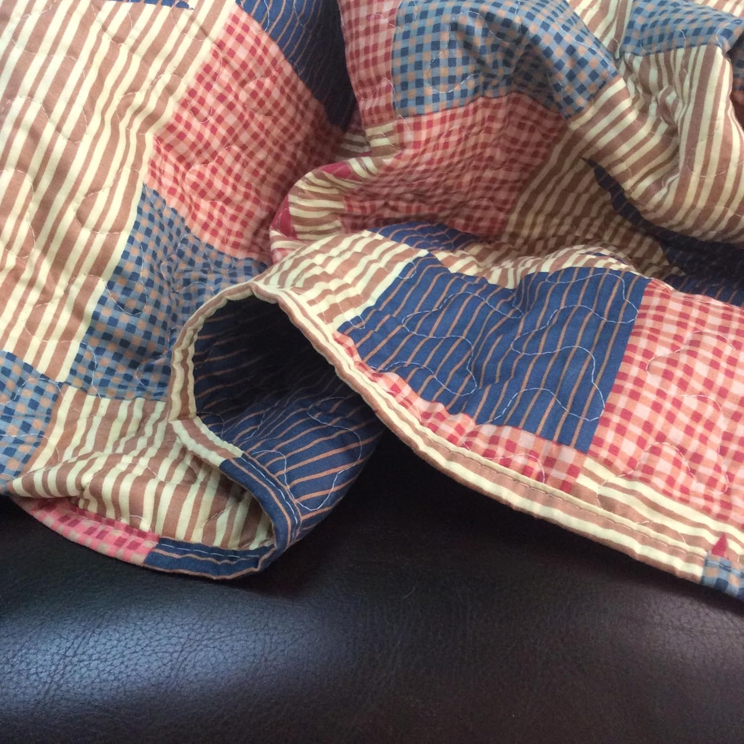 Virah Bella 3 Piece King Cabin Quilt Set - Mountain Cabin Blue