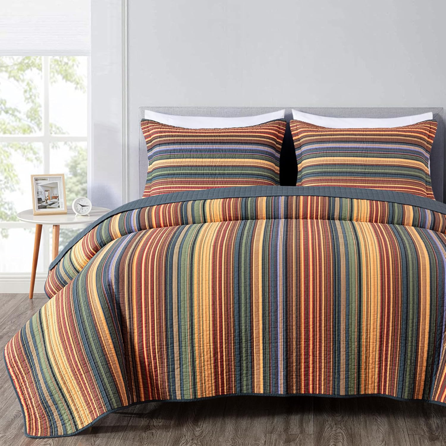 Chezmoi Avery 3-Piece Cotton Quilt Set King Size
