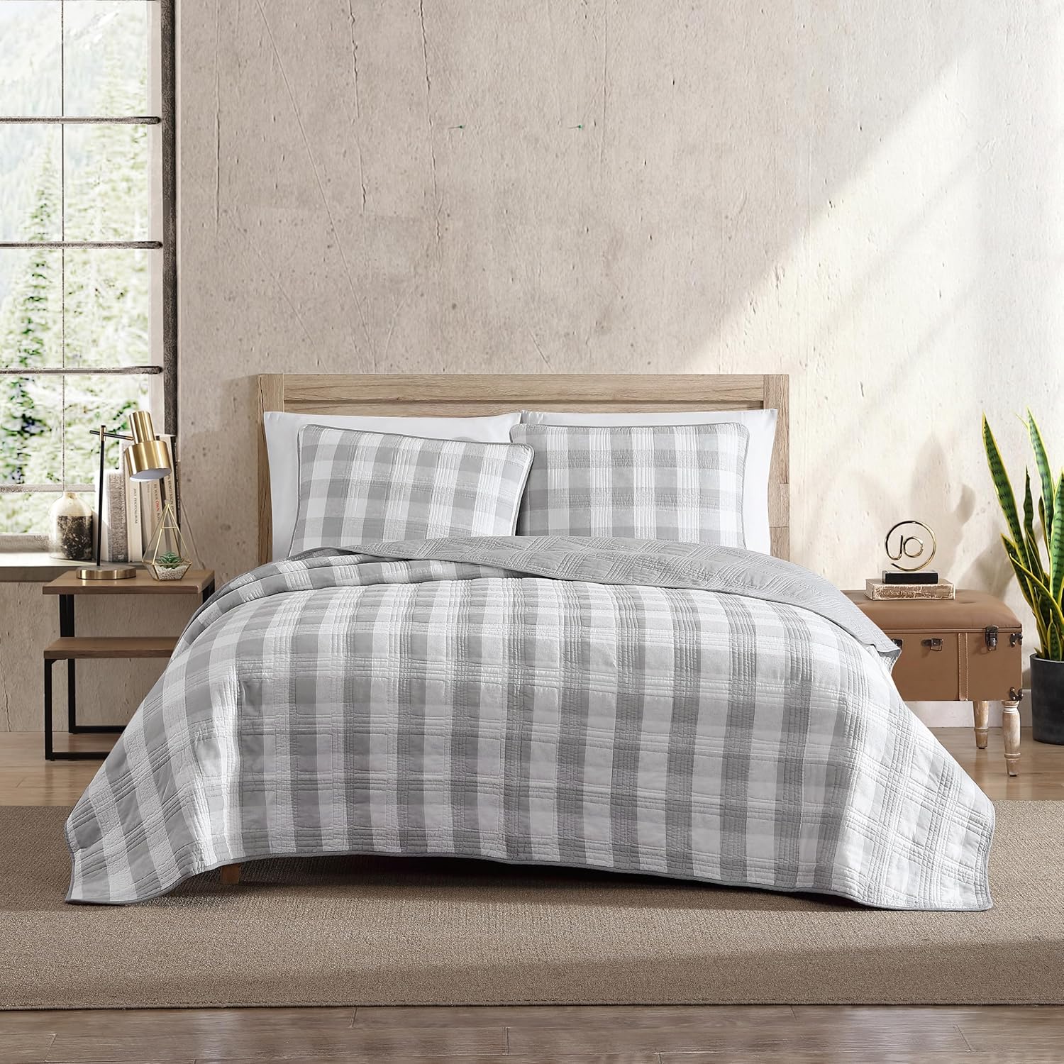 Eddie Bauer Queen Quilt Set - Cotton Reversible with Matching Shams