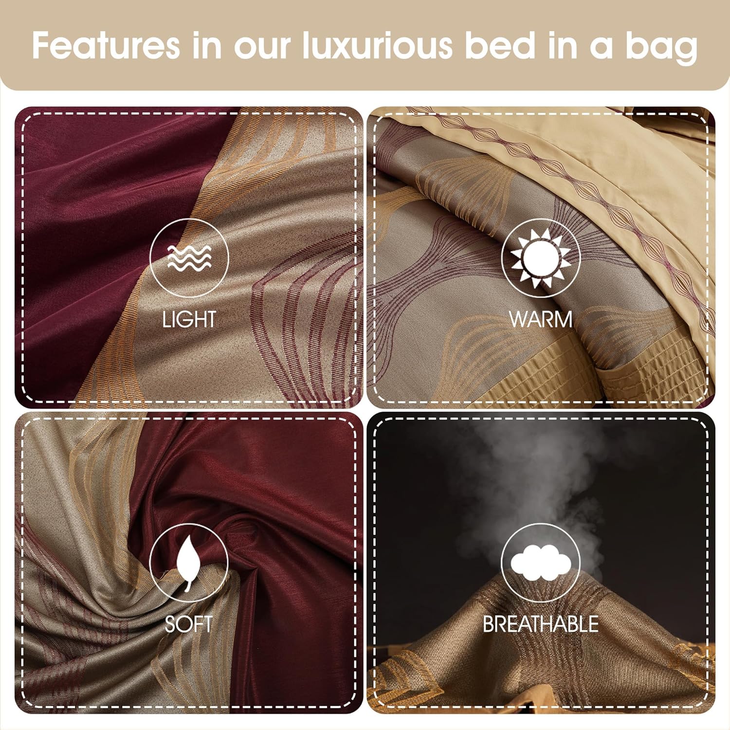Stratford Park Gold 7-Piece Microfiber Comforter Set 1