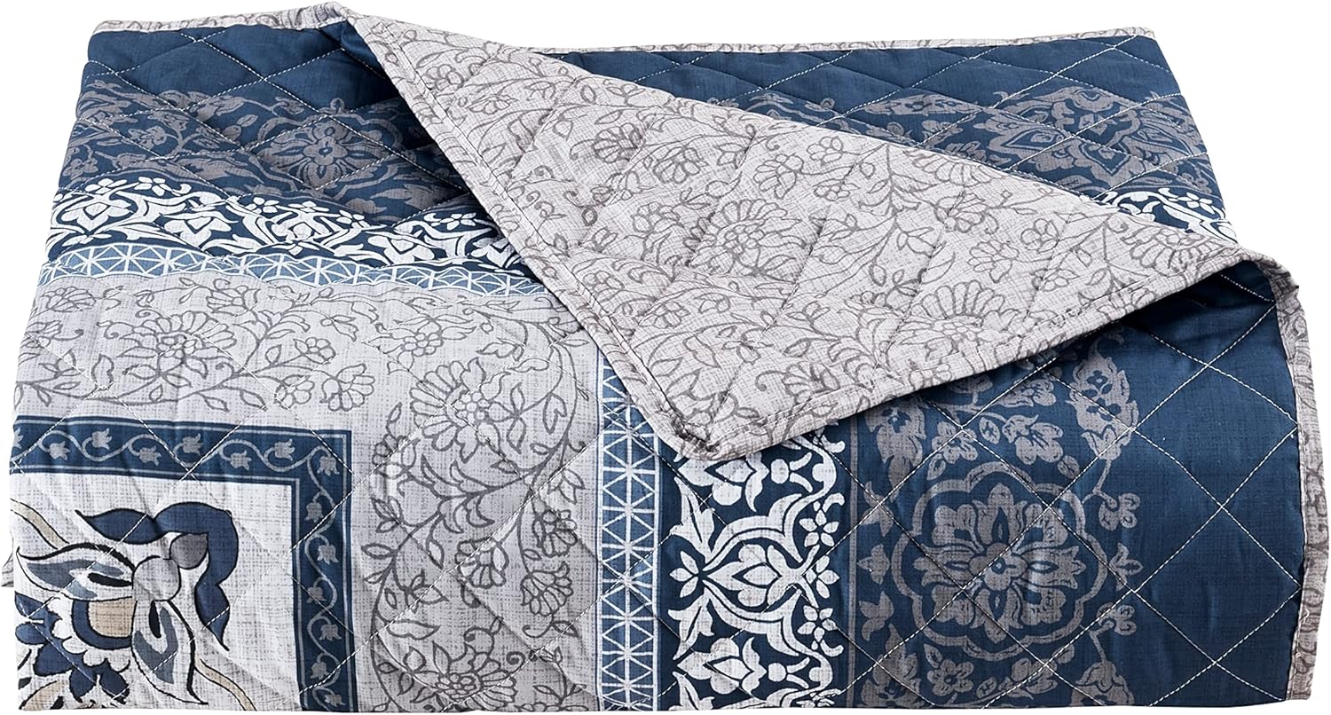 Royal Court Chelsea Blue Quilt Set 3Pc Cal King
