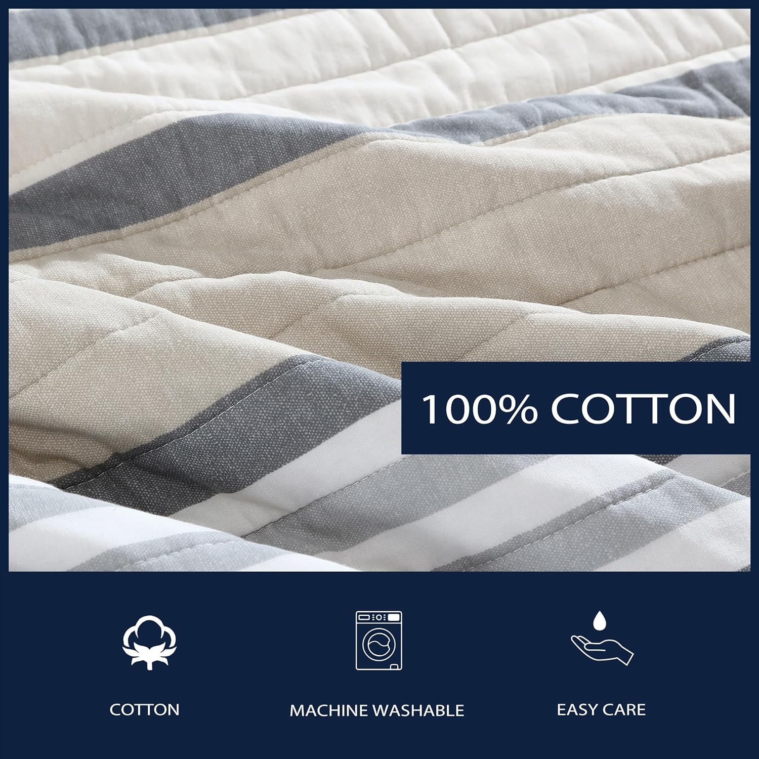 Nautica Queen Quilt Set in Dover Beige