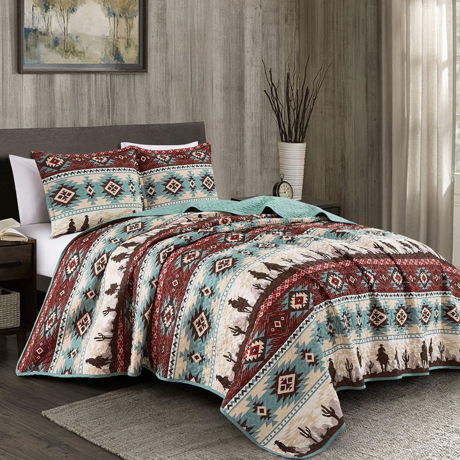 Chezmoi Collection Dune 3-Piece Quilt Set