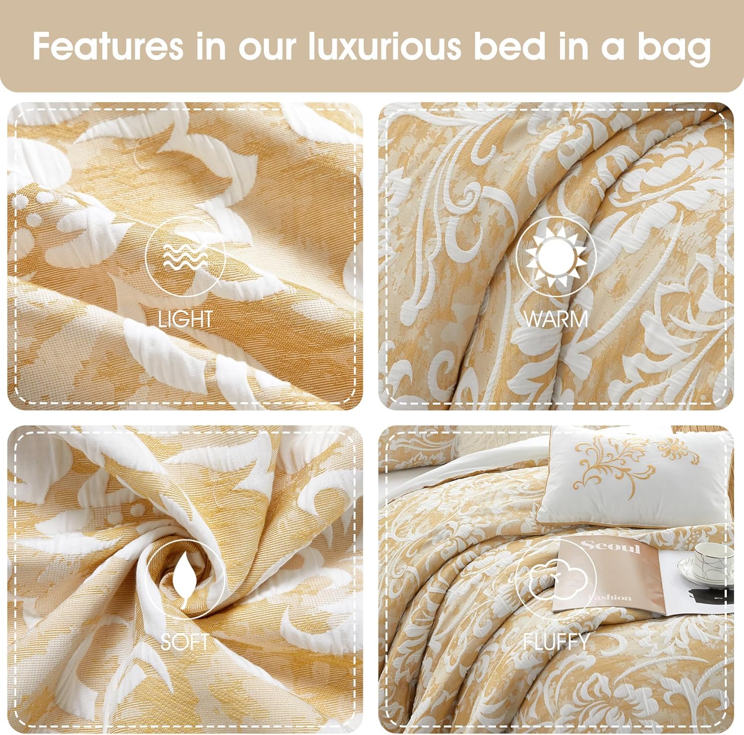 Stratford Park Yellow Floral Comforter Set California King
