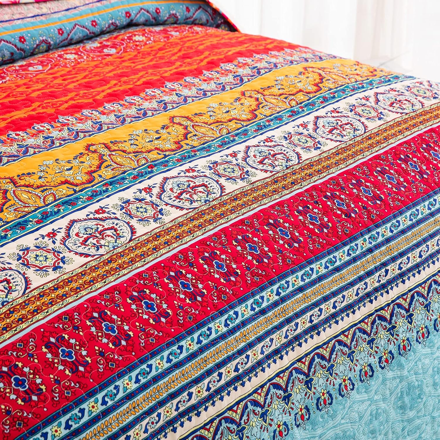 Wongs Bedding Bohemian Quilt Set California King