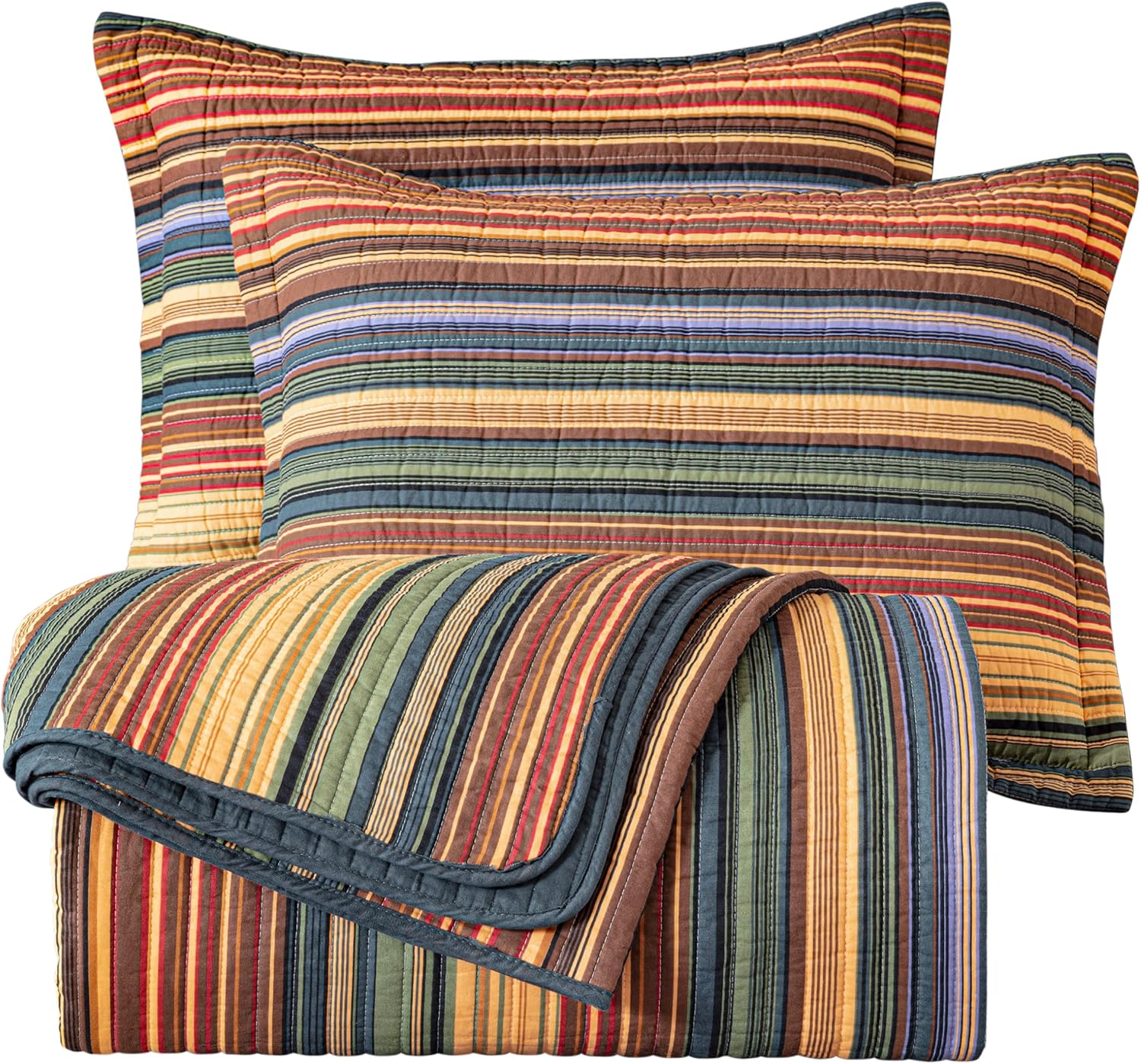 Chezmoi Avery 3-Piece Cotton Quilt Set King Size