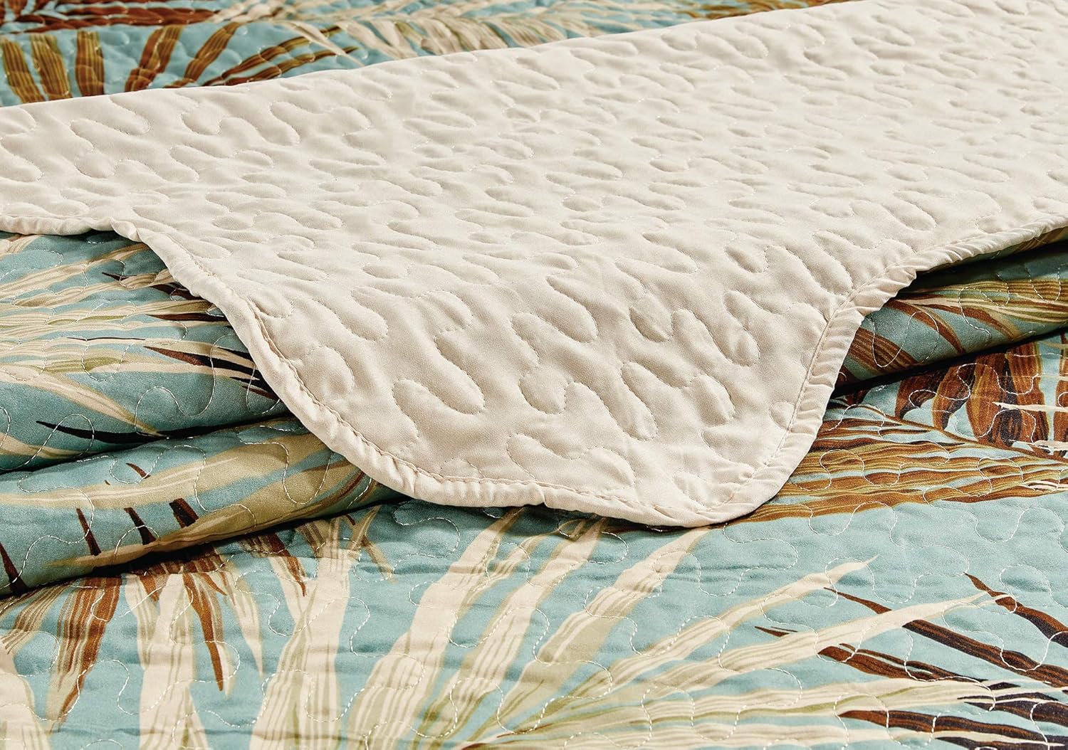 Masterplay 3-Piece Tropical Palm Leaf Quilt Set
