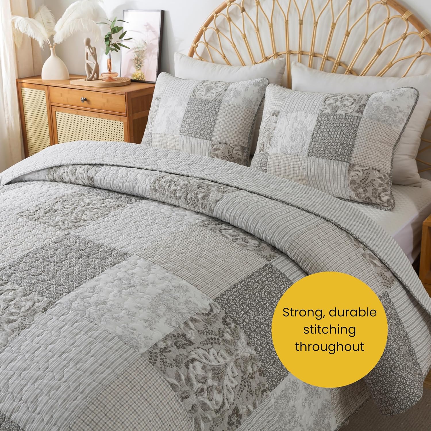 SLPR Silver Linings Cotton Quilt Set - King Size