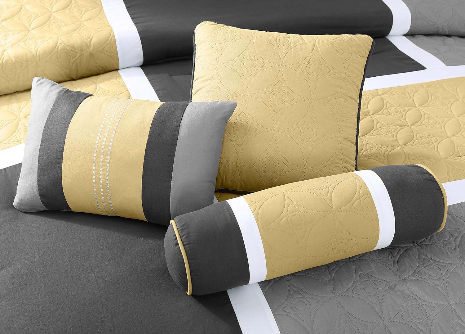 Chezmoi Collection Upland Comforter Set Queen