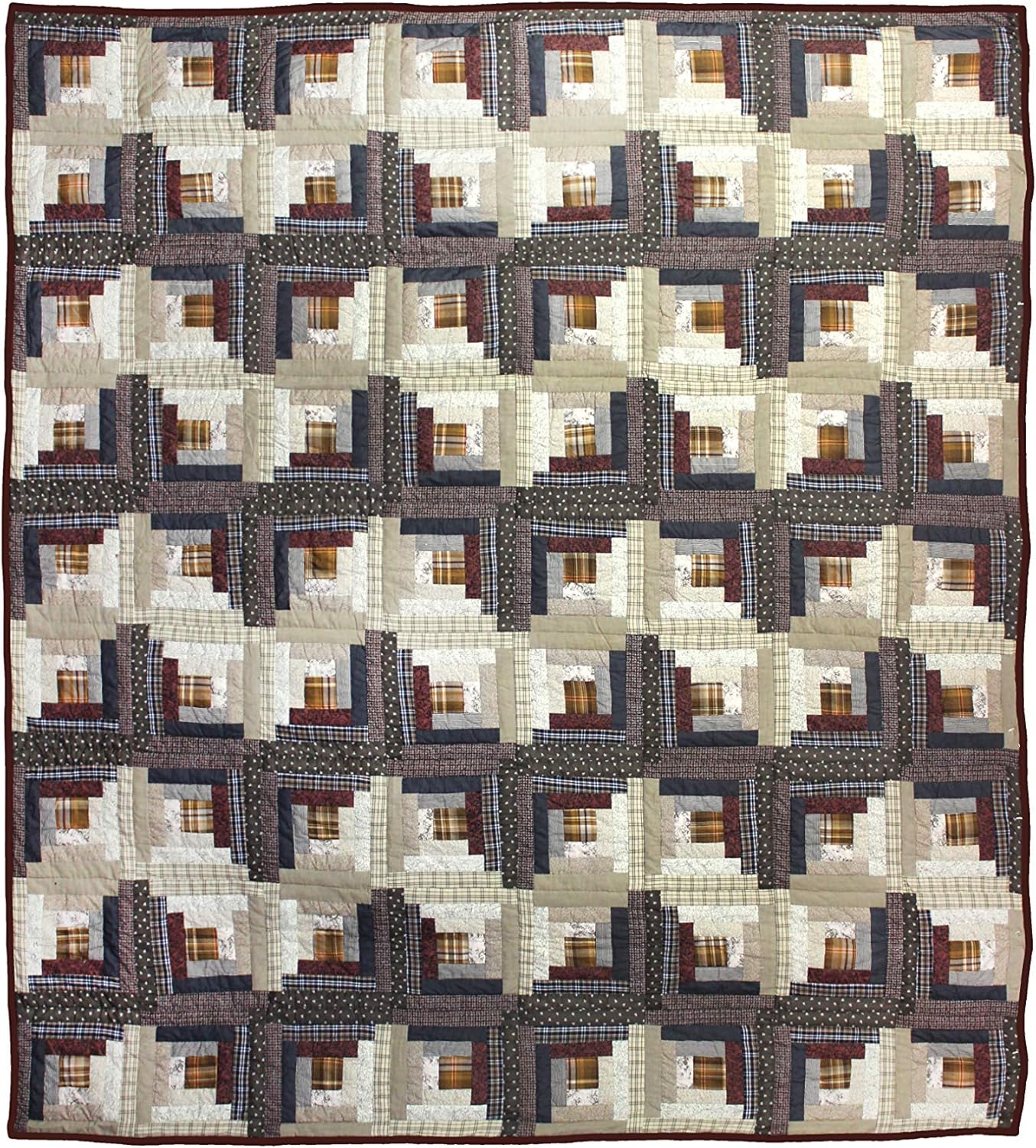 Patch Magic Express Log Cabin Super King Quilt Set