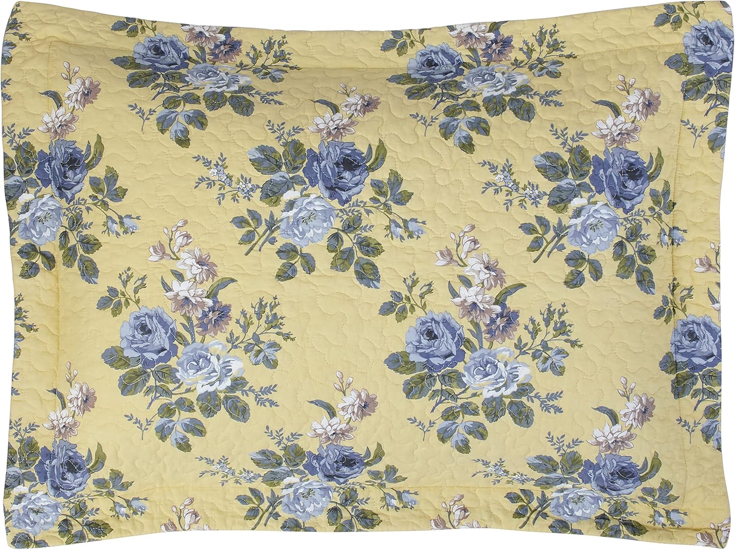 Laura Ashley Queen Quilt Set with Shams Linley Yellow