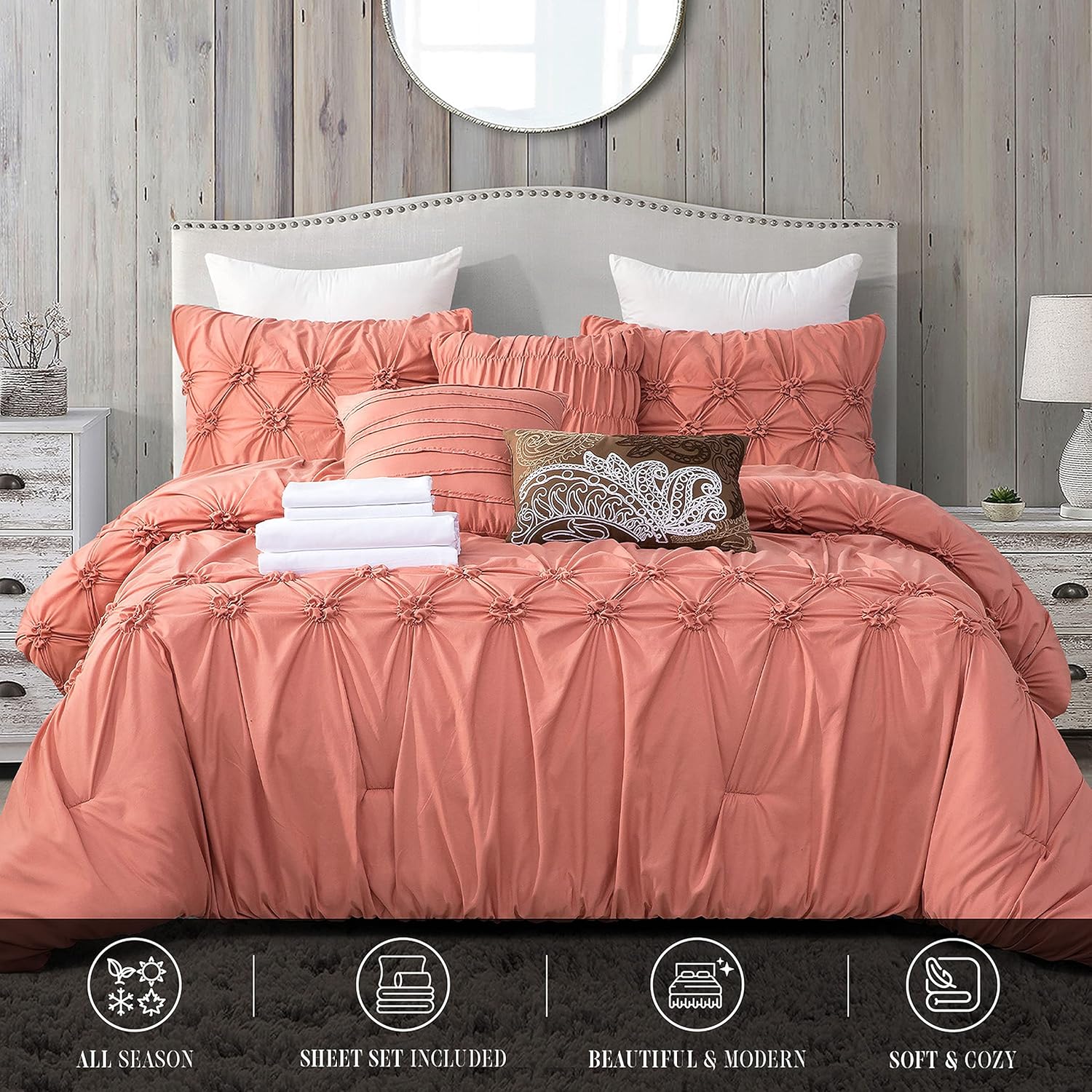 Elegant Comfort 12-Piece California King Bed-in-a-Bag
