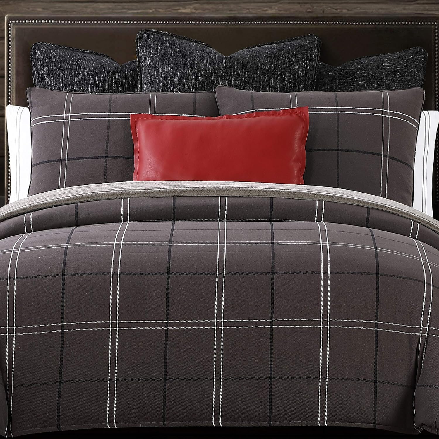 HiEnd Accents Heath 3 Piece Super King Comforter Set