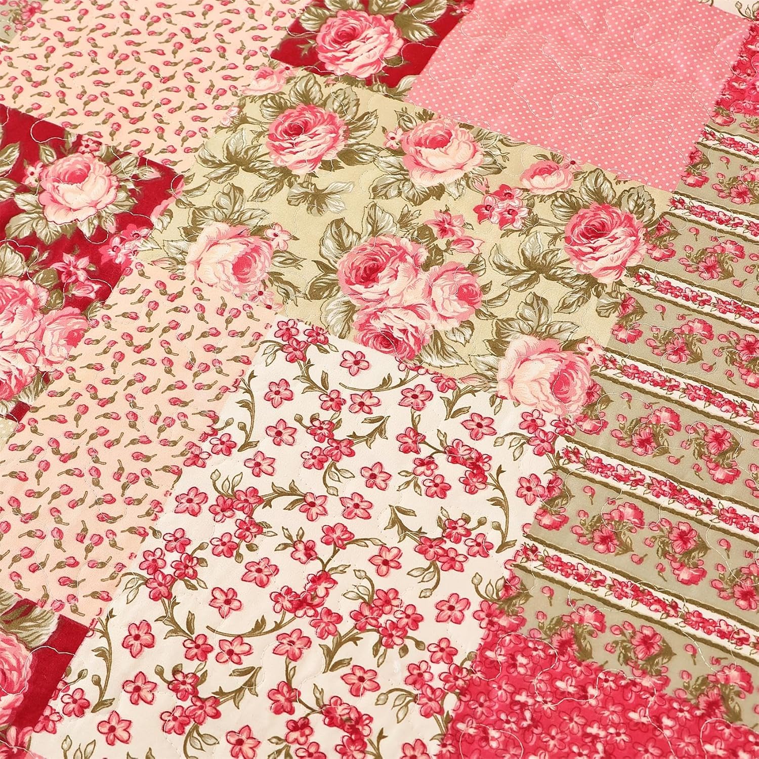 Cmfshape Summer Floral California King Bedspread Set