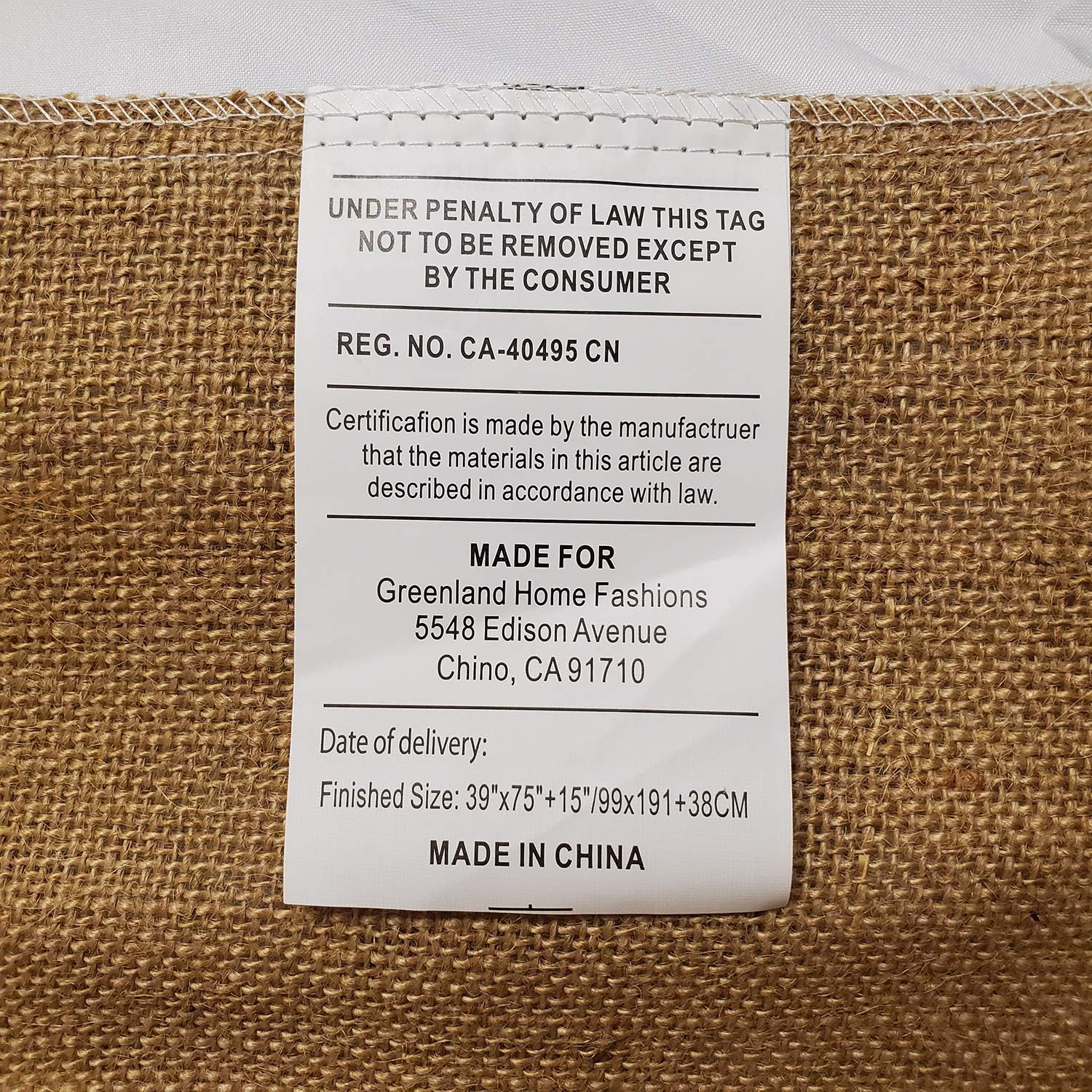 Greenland Home Fashions - GL-1710EBKT Burlap Bed Skirt Natural Twin