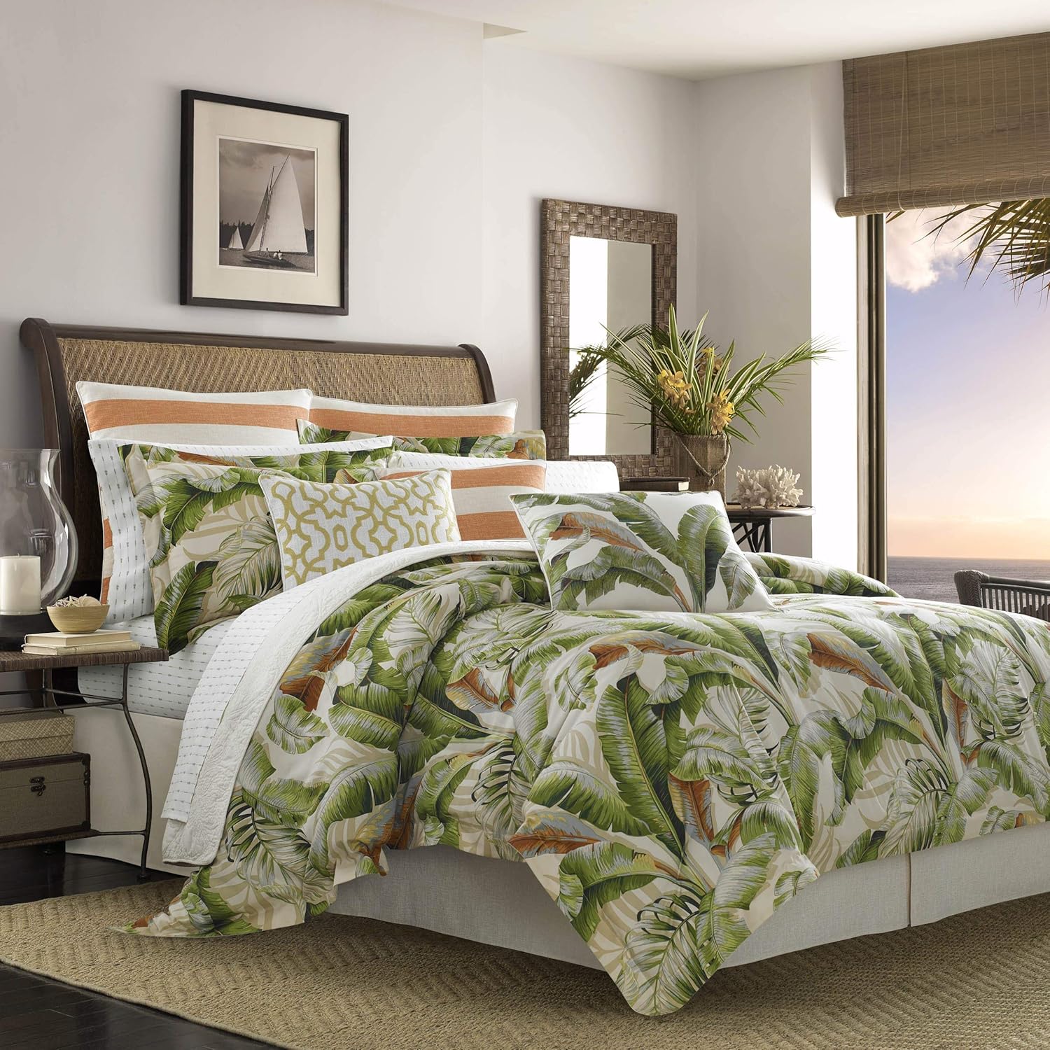 Tommy Bahama California King Comforter Set with Matching Bath Rug