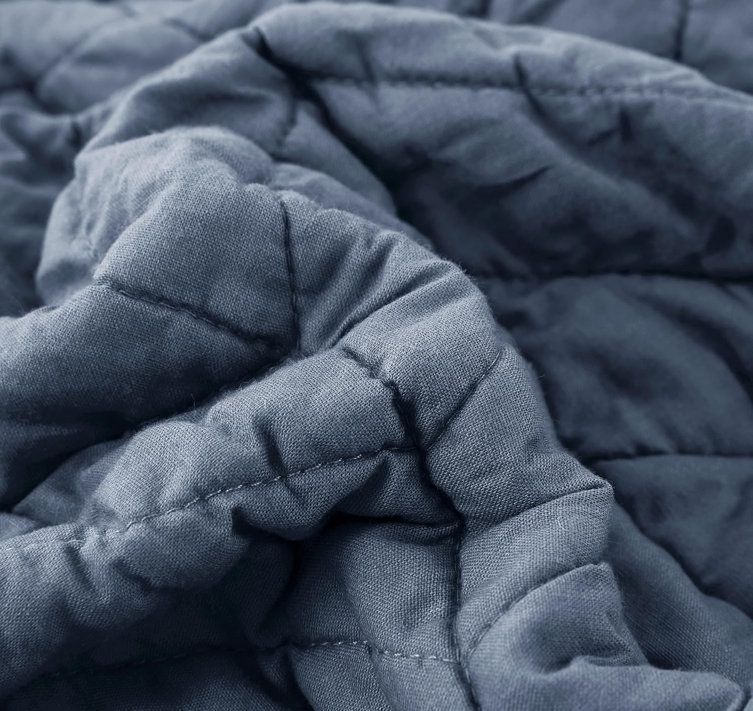 Palassio Blue Cotton Quilt Set King Size with Pillow Shams