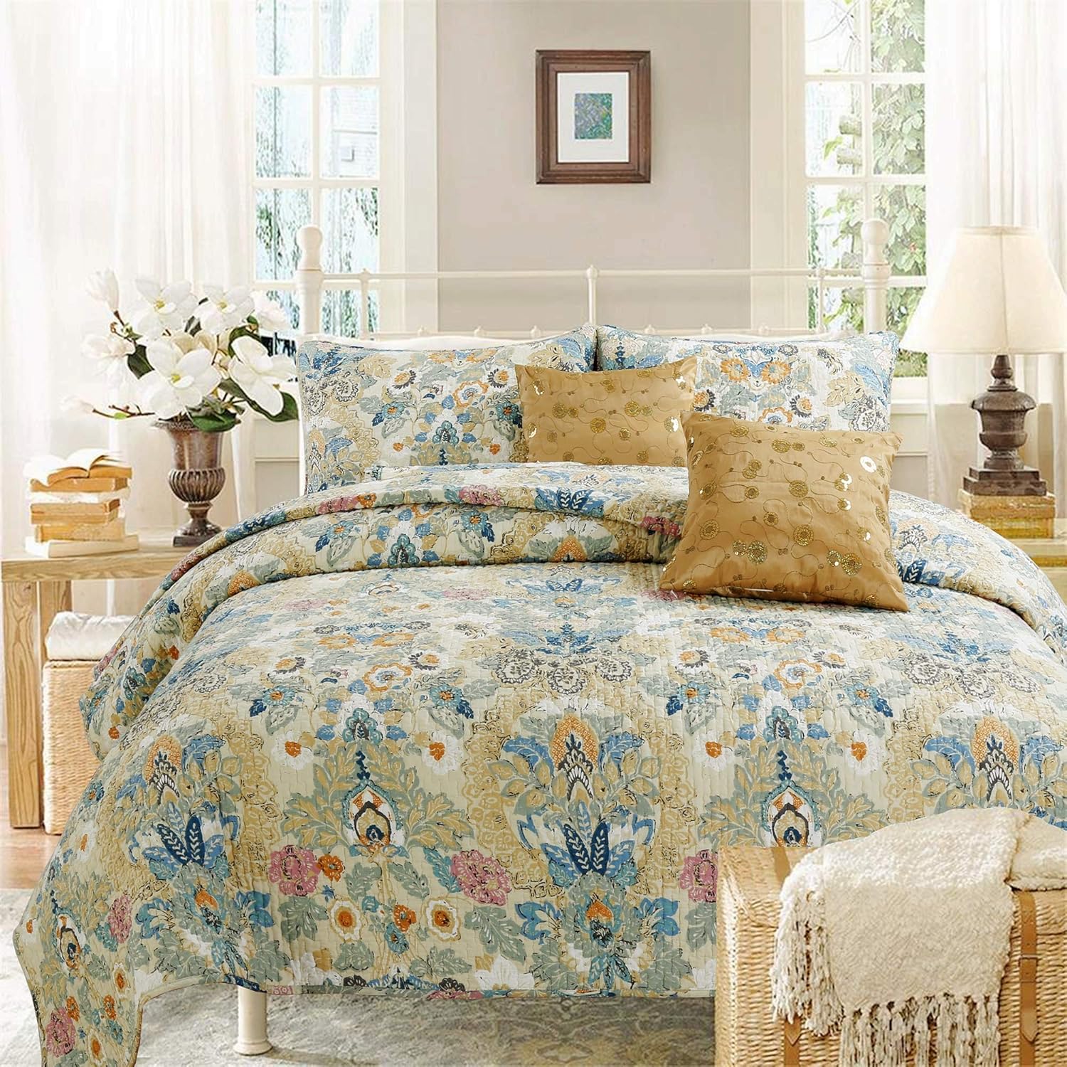 Cozy Line Home Fashions Queen 3 Piece Quilt Set