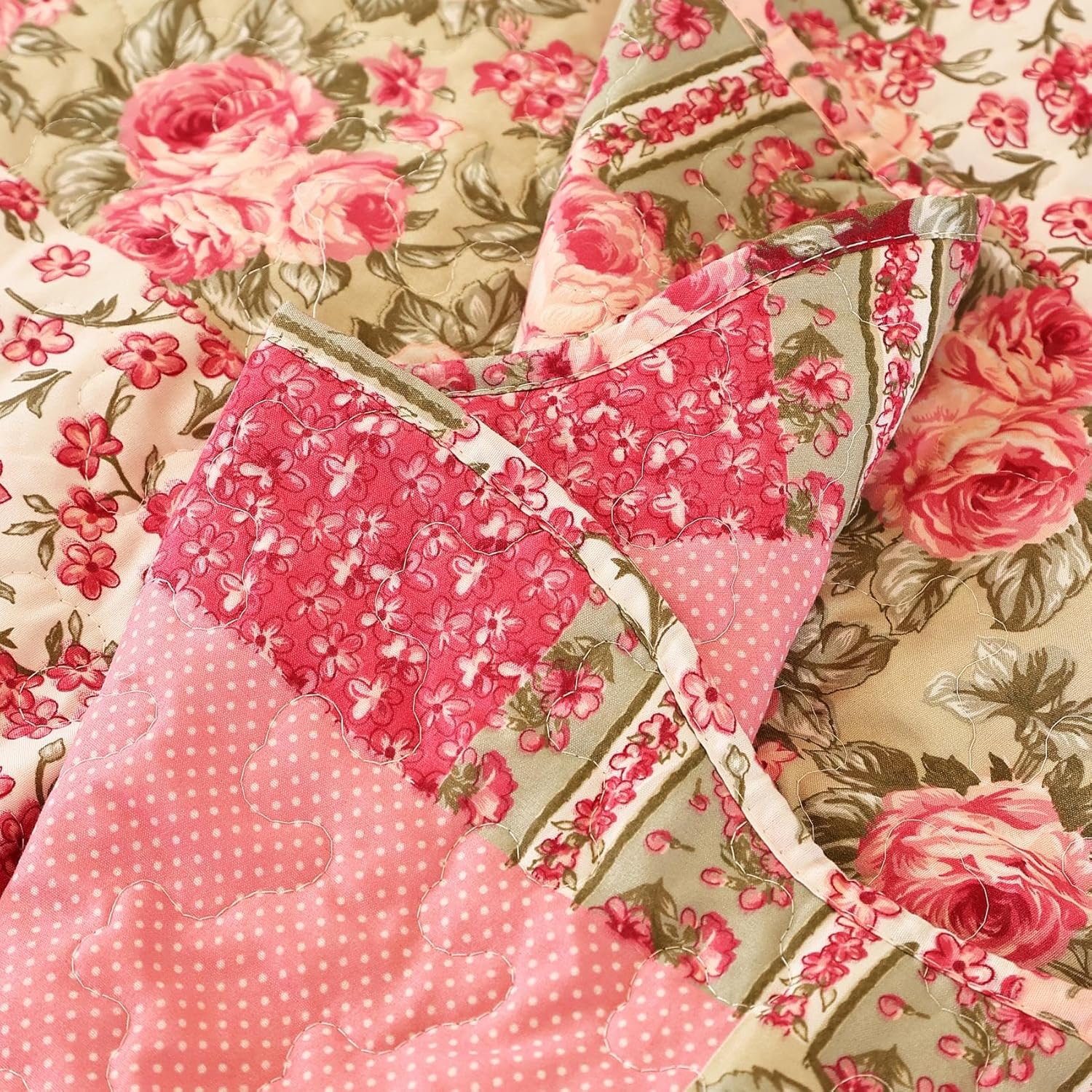 Cmfshape Summer Floral California King Bedspread Set