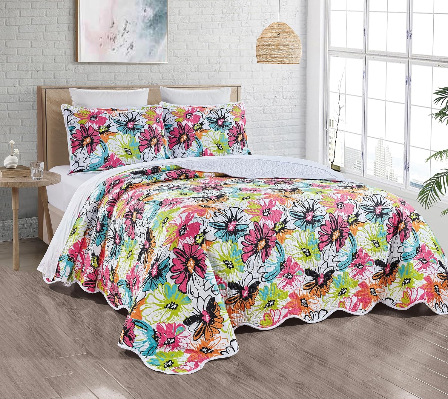 Grand Linen 3-Piece Cal King Quilt Set with Shams 1