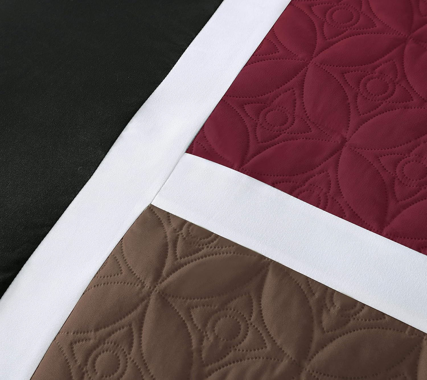 Chezmoi Collection Upland 7-Piece Quilted Comforter Set King