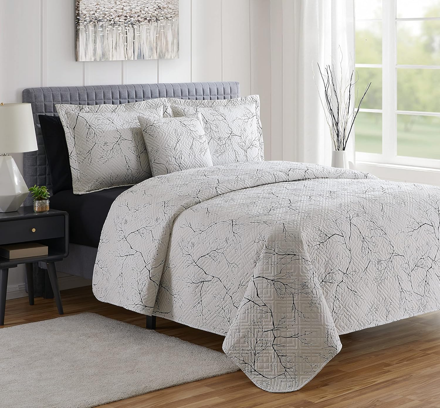 Clara Clark 7 Piece Summer Quilt Set Queen Size