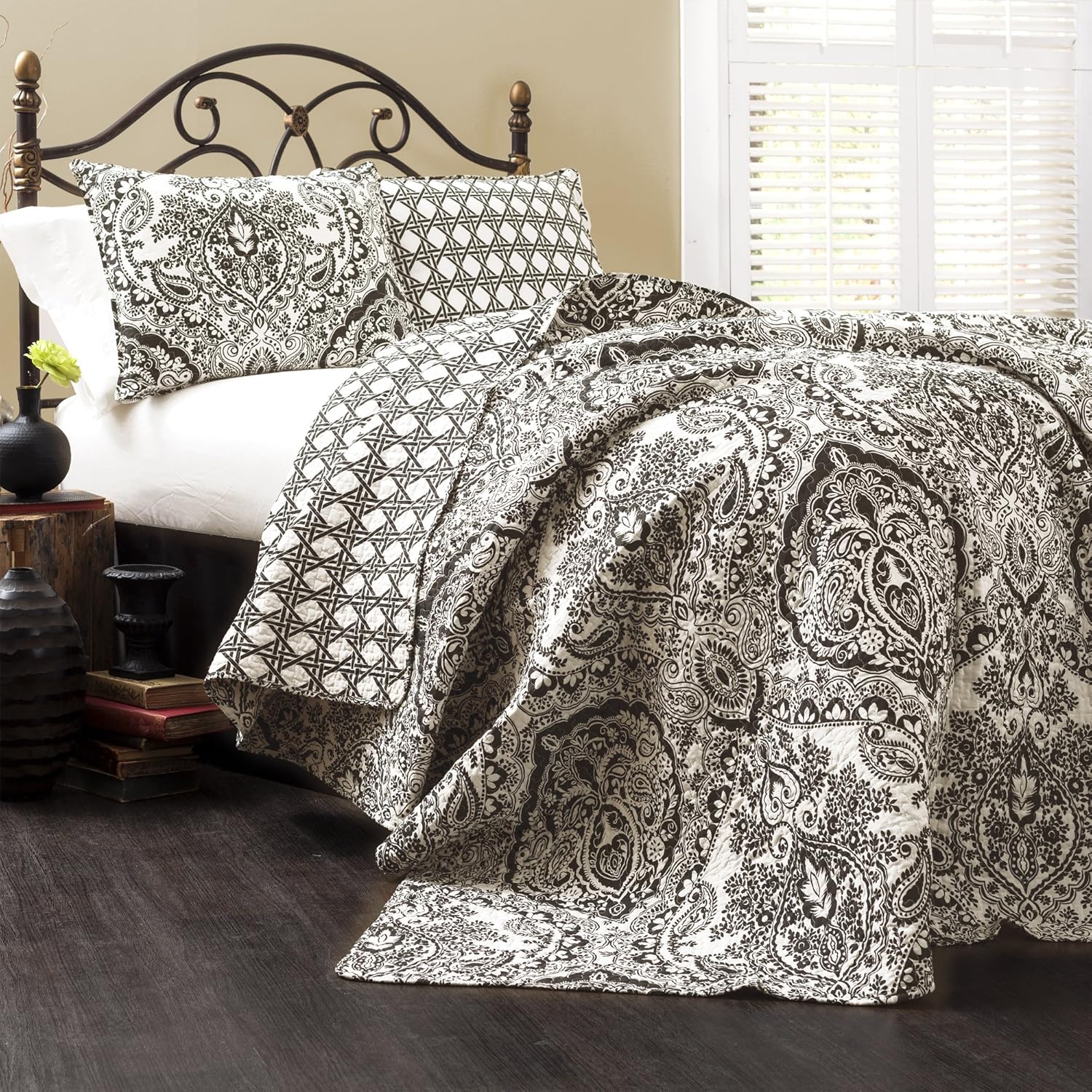 Lush Decor Aubree Quilt 3 Piece Set Full Queen