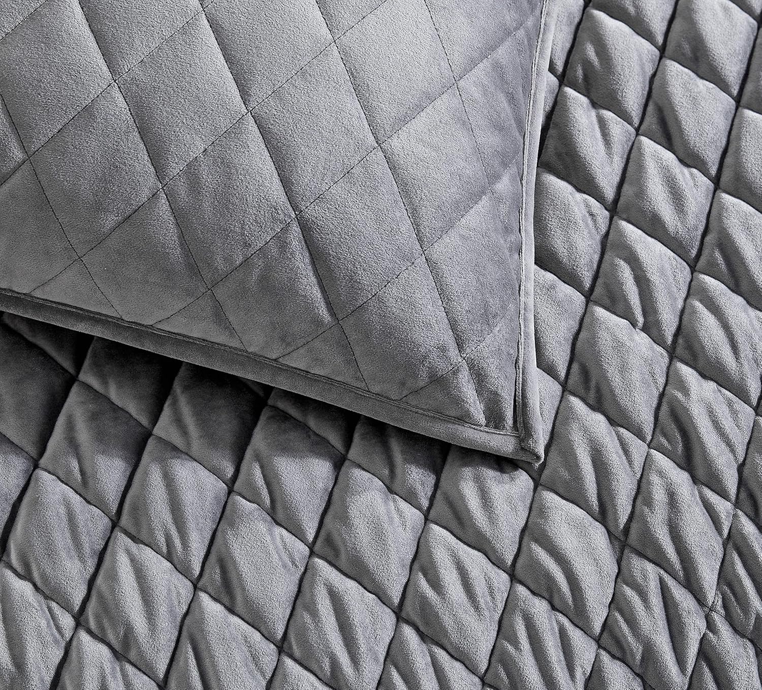 Vera Wang Queen Quilt Set Charcoal Grey