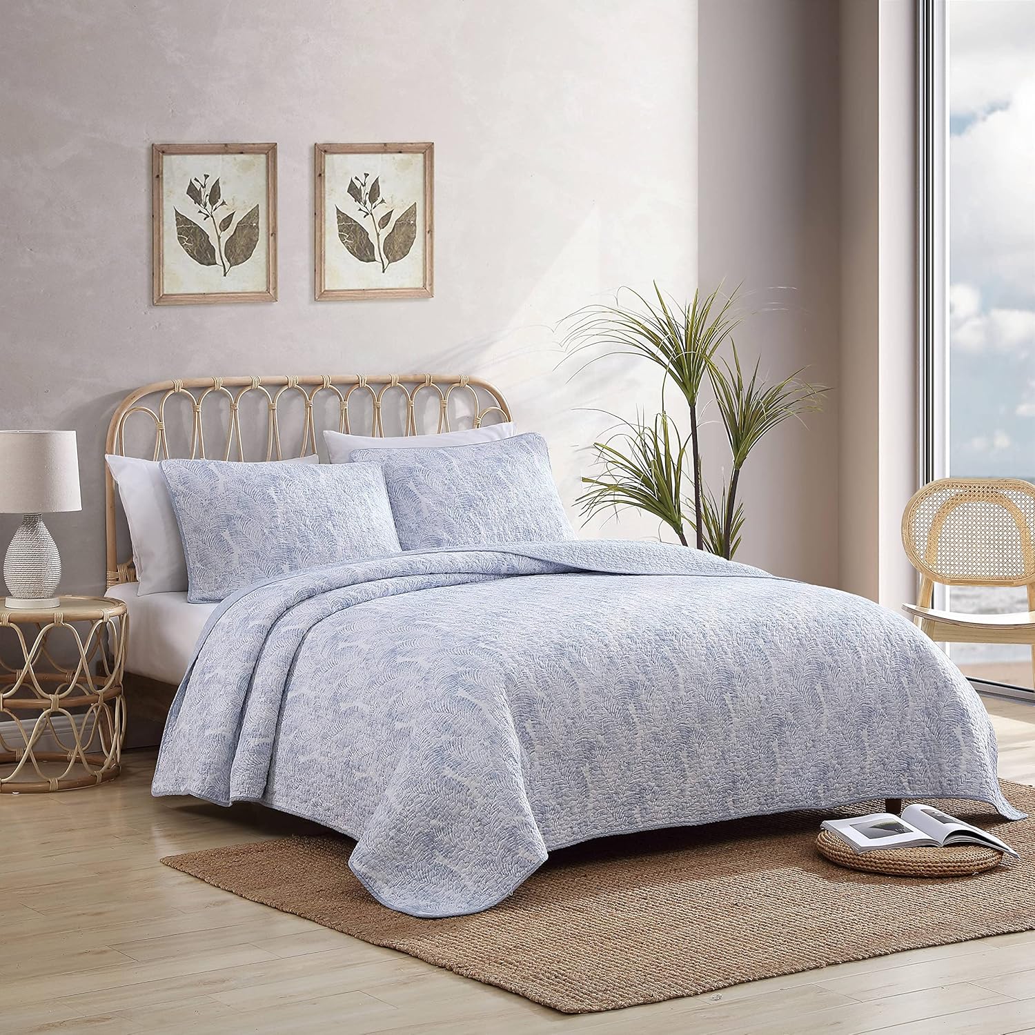 Tommy Bahama Queen Quilt Set with Reversible Design