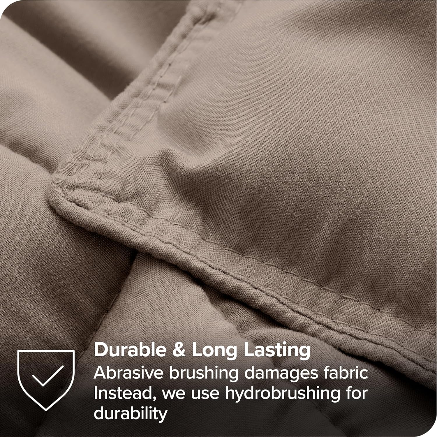 Upluxius TaupeWhite 7 Piece Full XL Bed-In-A-Bag Comforter Set