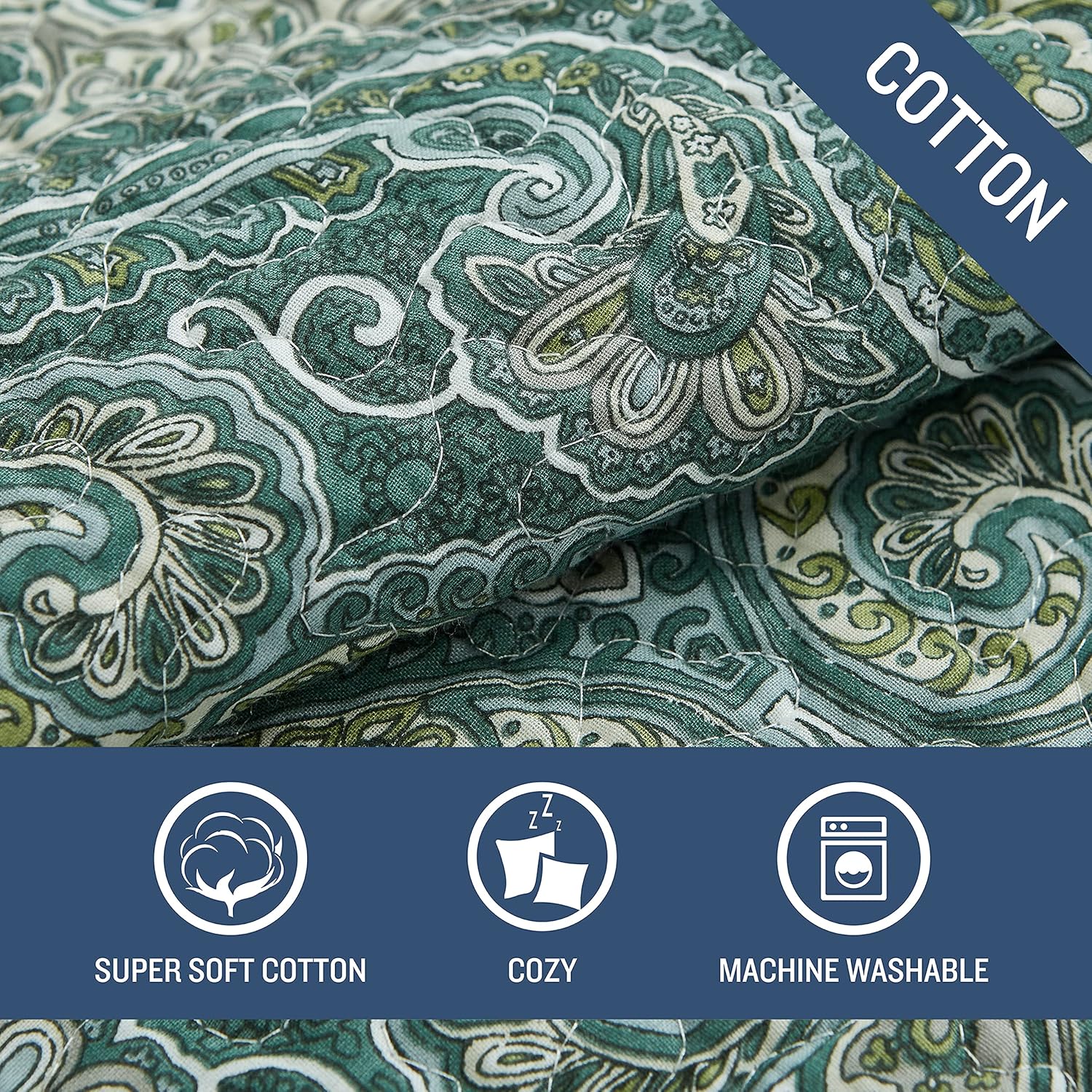 Tommy Bahama King Quilt Set in Turtle Cove Green