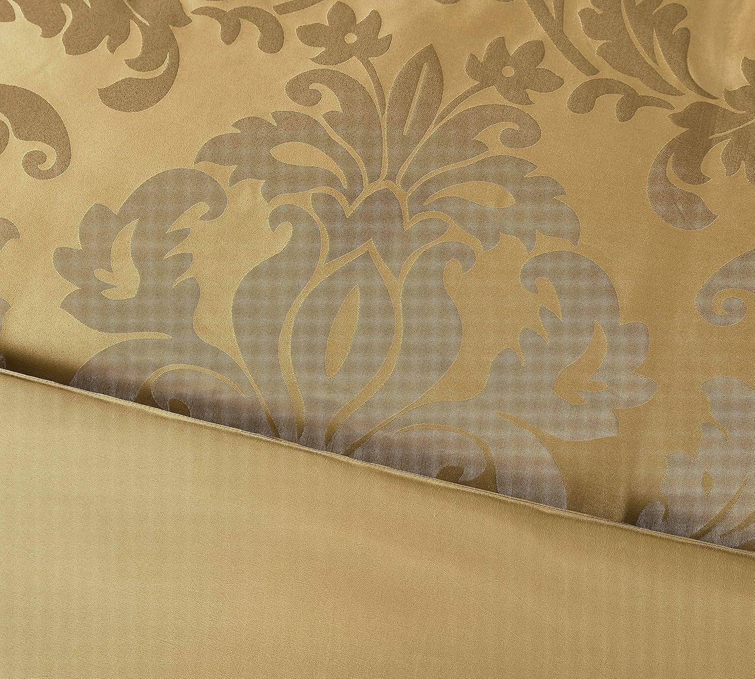 Chezmoi Collection 7-Piece Comforter Set California King Gold