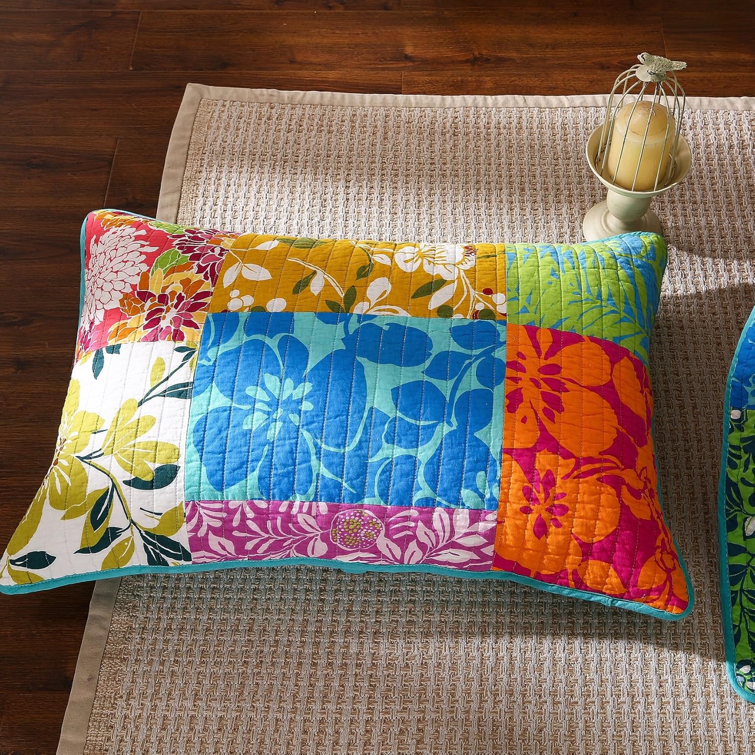 Tache Eclectic Floral Quilt Set Cal King